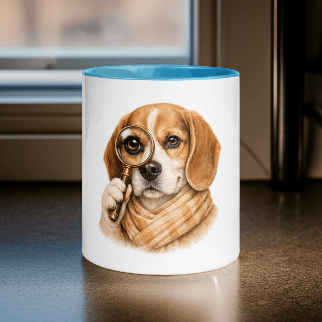 Cozy Beagle Accent Mug – Color Inside