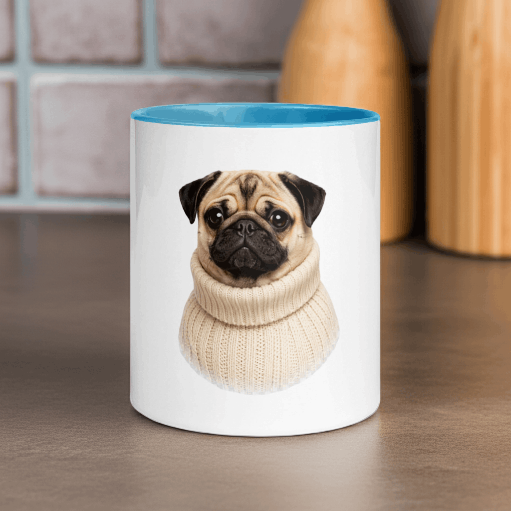 Cozy Pug Accent Mug – Color Inside