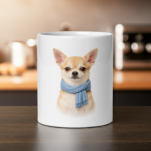 Cozy Chihuahua Mug – White