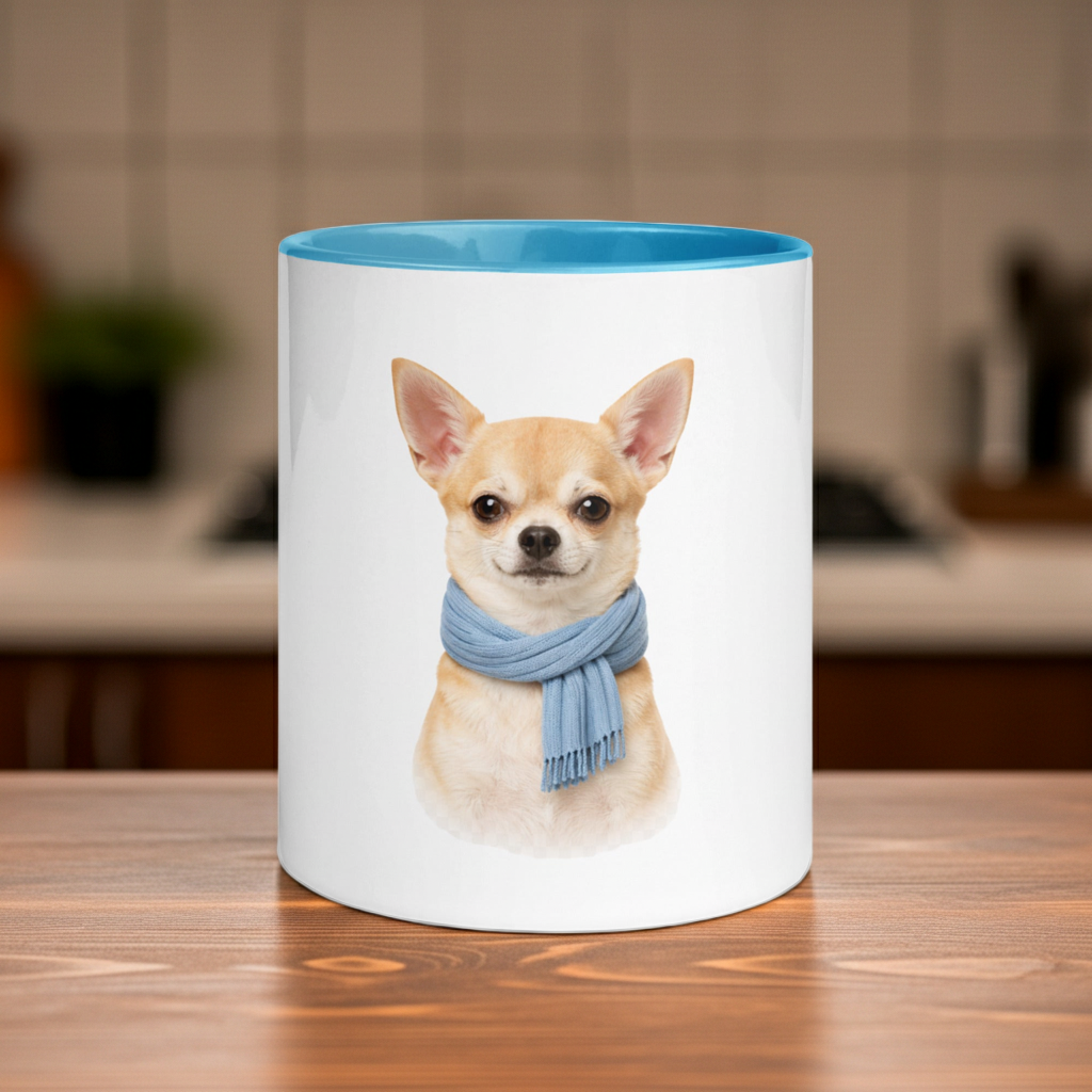 Cozy Chihuahua Accent Mug – Color Inside