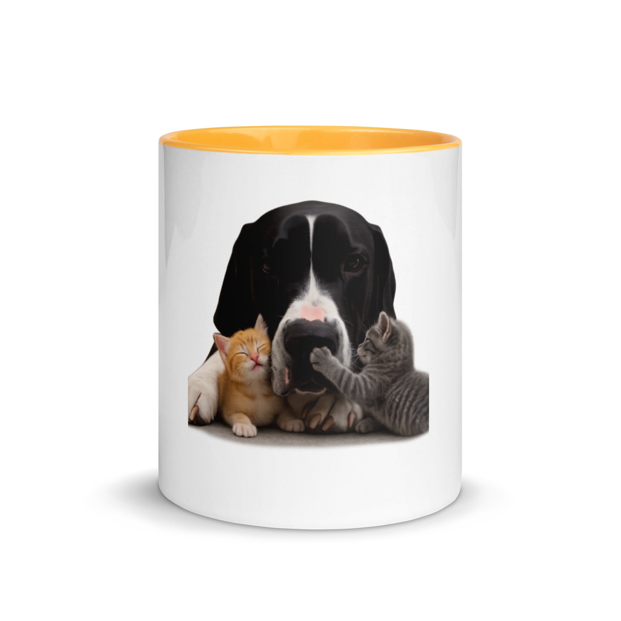 Great Dane Yellow accent Mug 11 oz