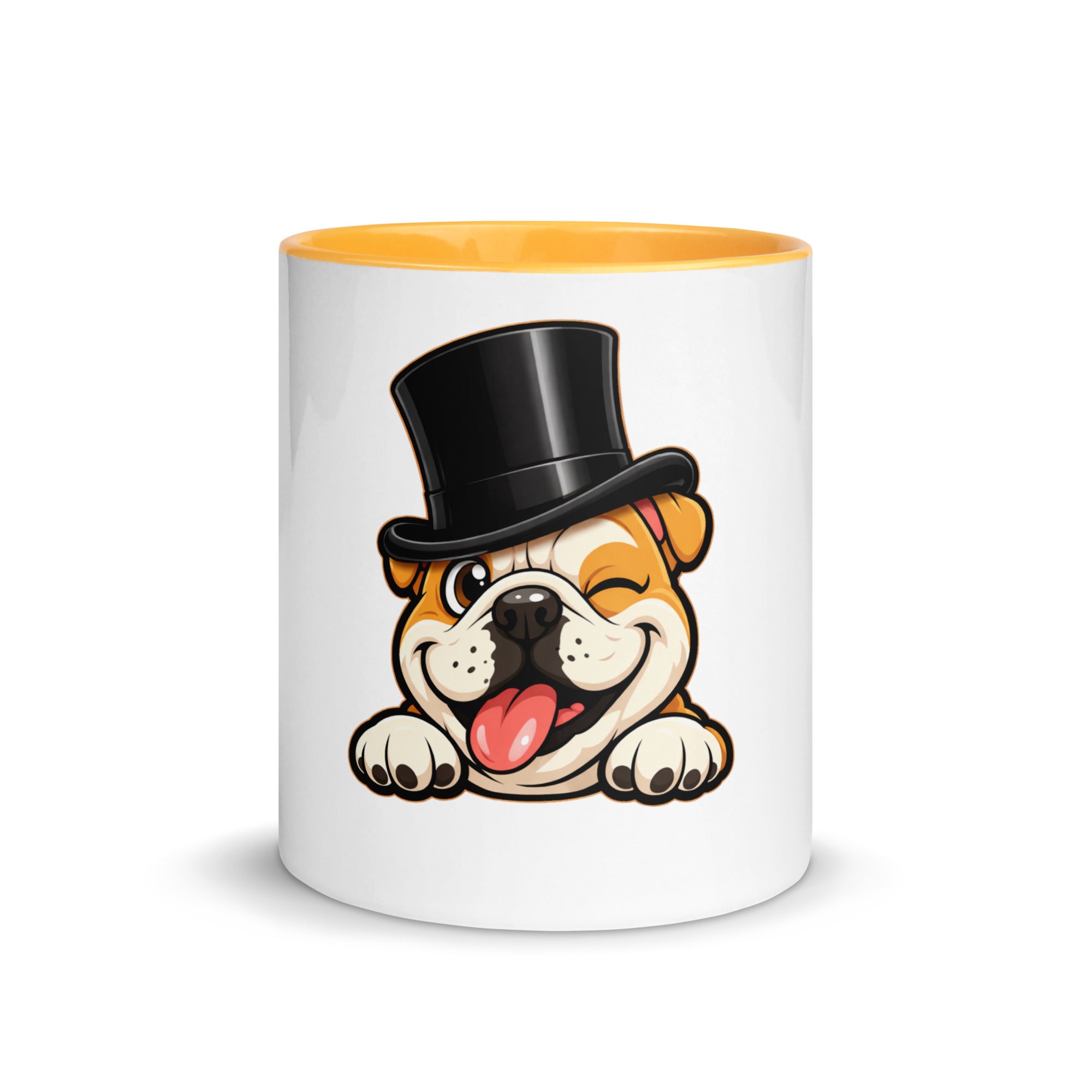 English Bulldog yelllow accent Mug 11 oz