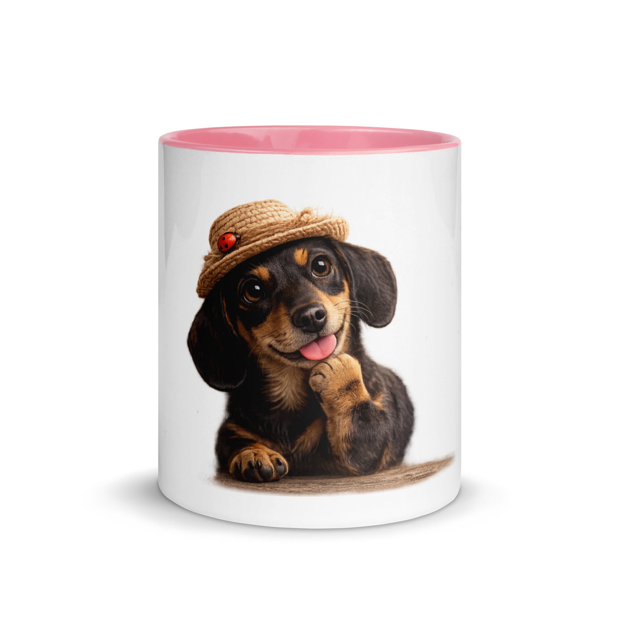 Dachshund pink accent mug 11 oz
