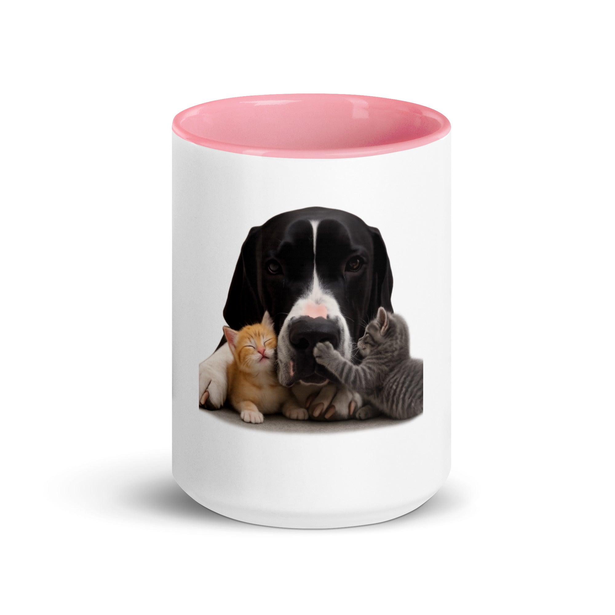 Great Dane pink accent Mug 15 oz