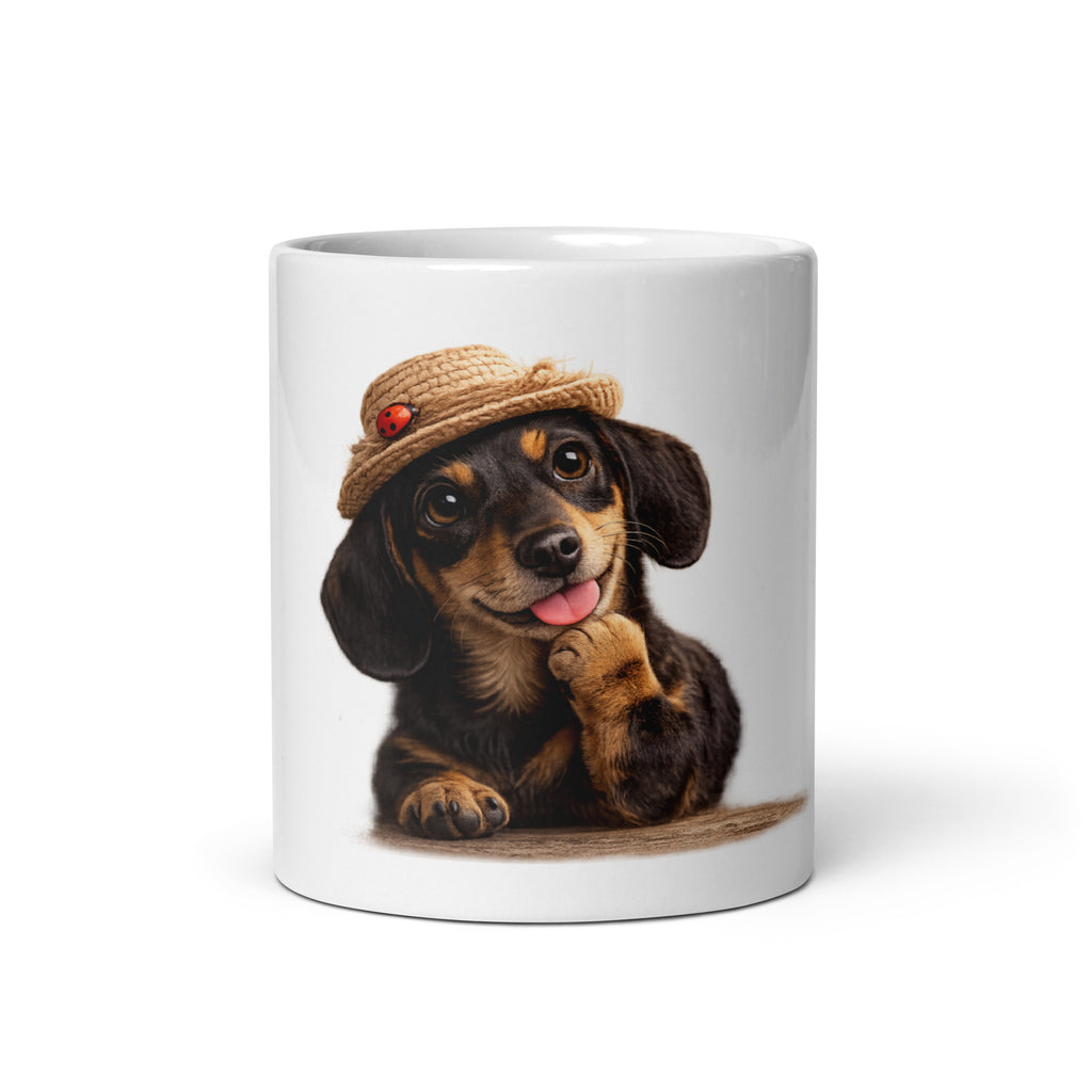 Dachshund white mug 11 oz