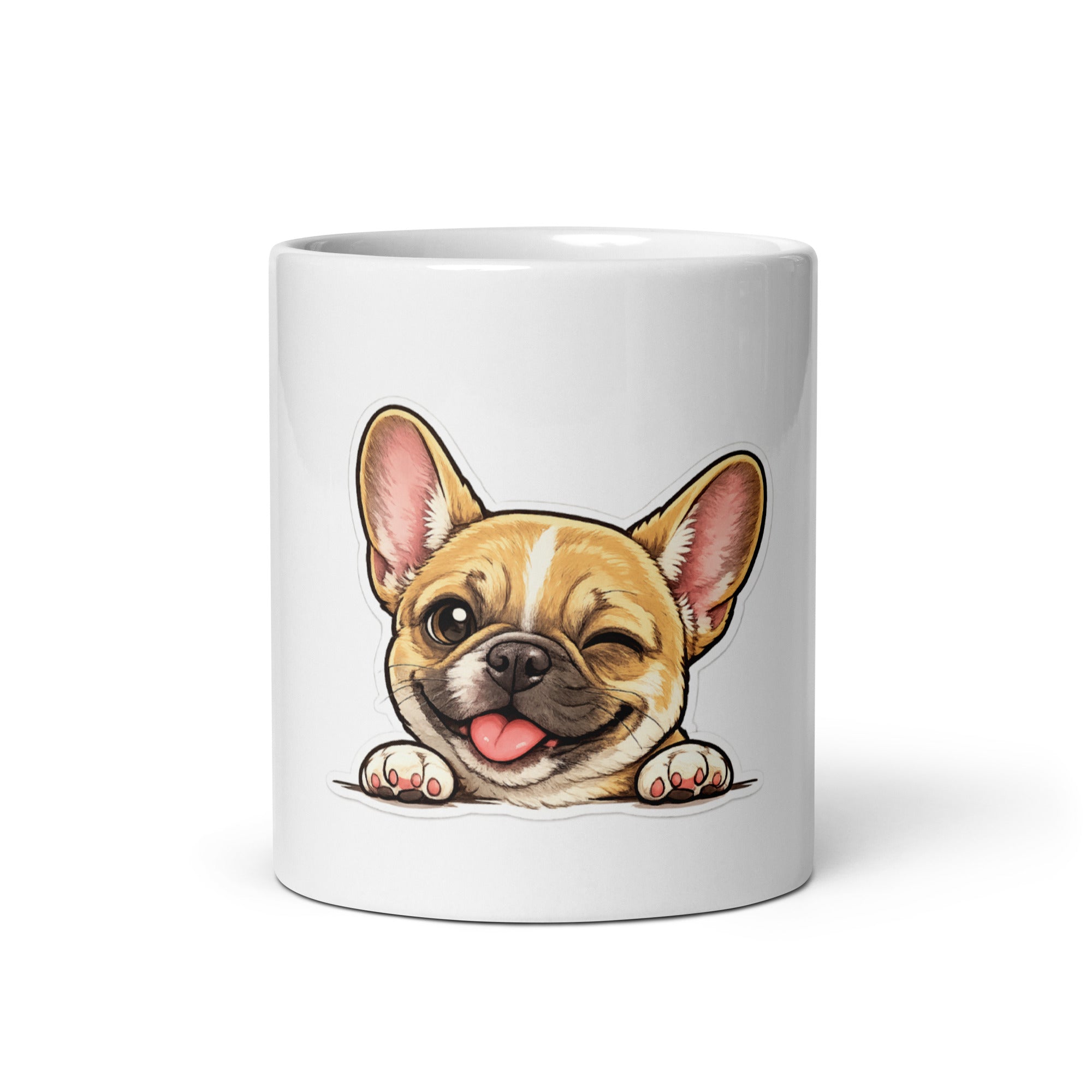 Cozy French Bulldog white mug 11 oz