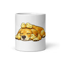 Cozy Golden Retriever white mug 11 oz