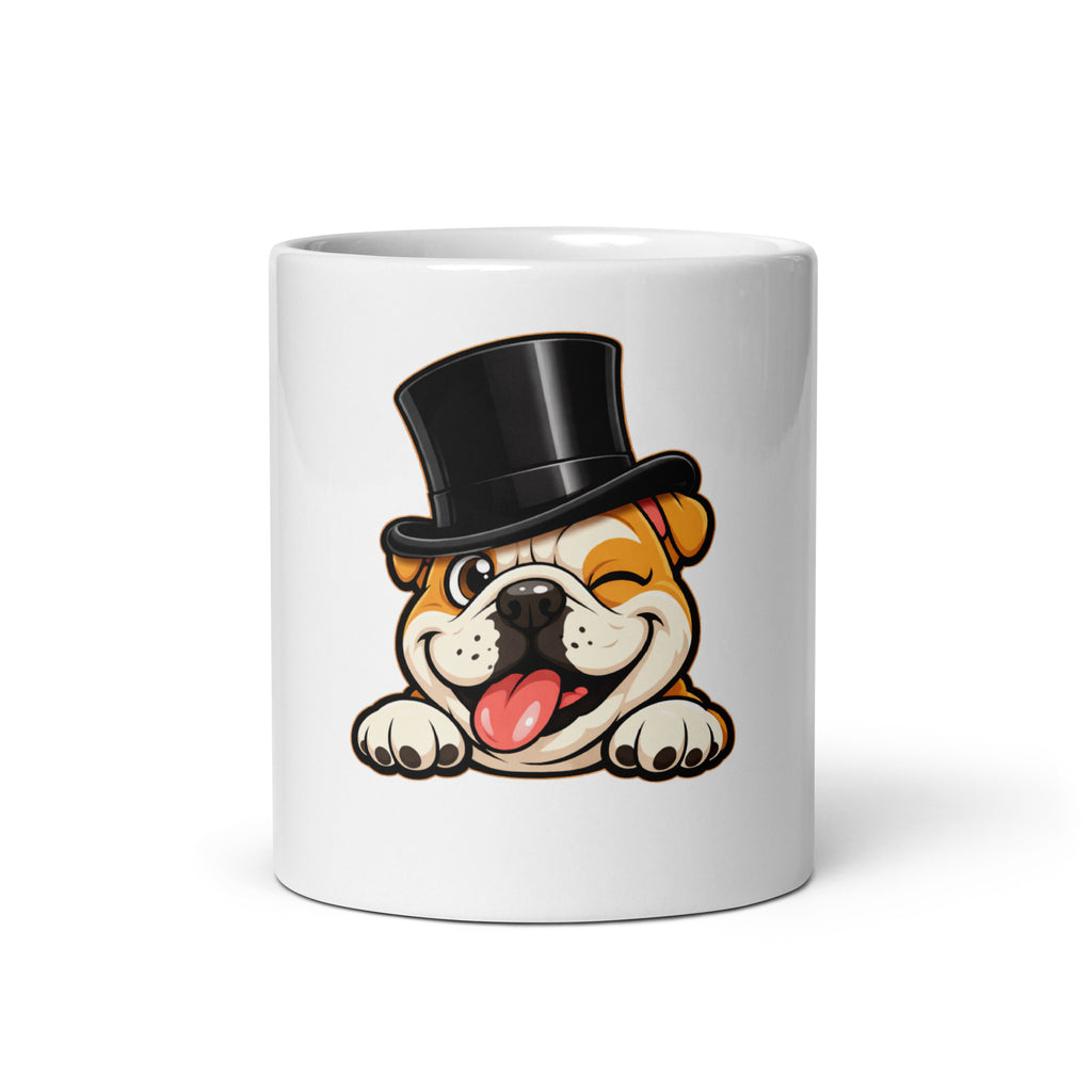 Cozy English Bulldog white mug 11 oz