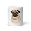Cozy Pug white mug 11 oz