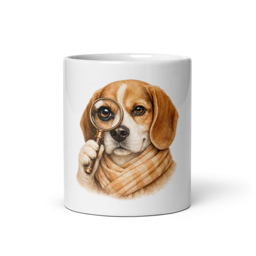 Cozy Beagle white mug 11 oz