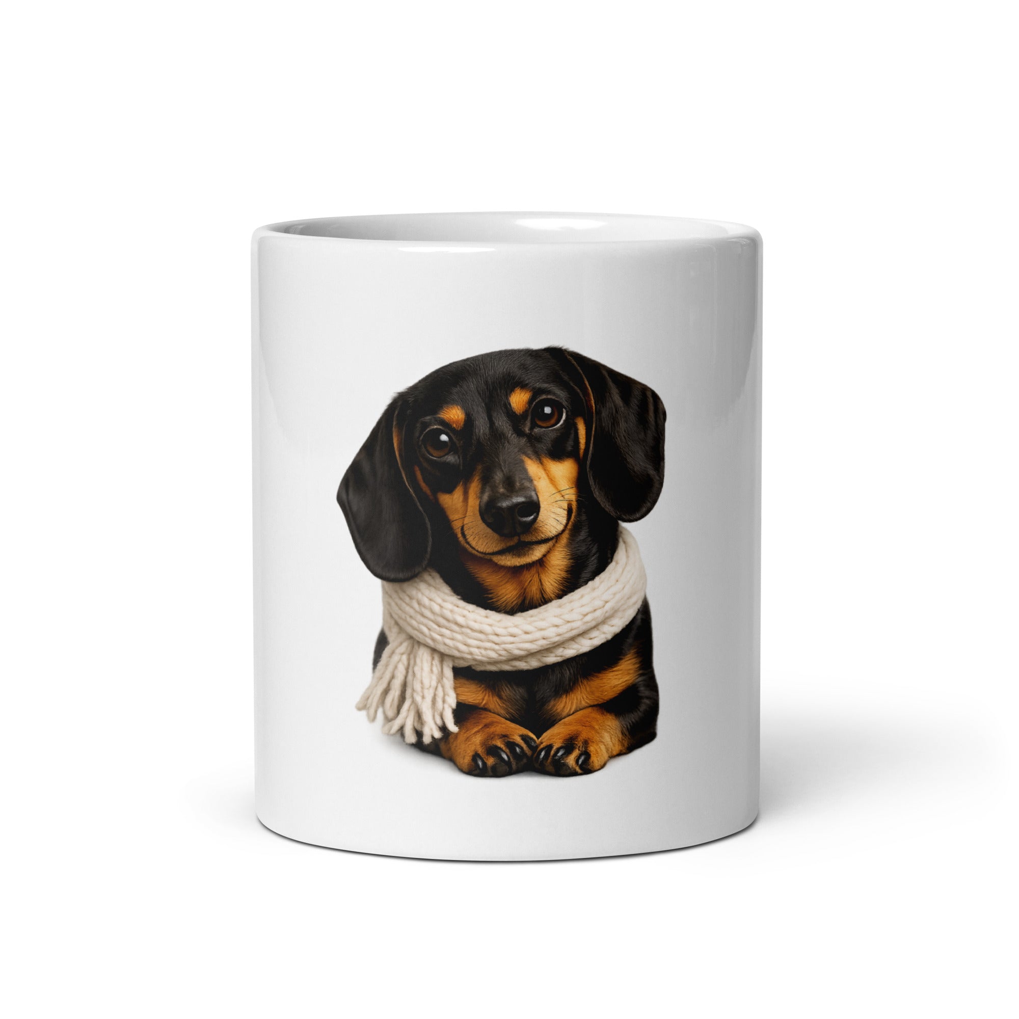 Cozy Dachshund white mug 11 oz