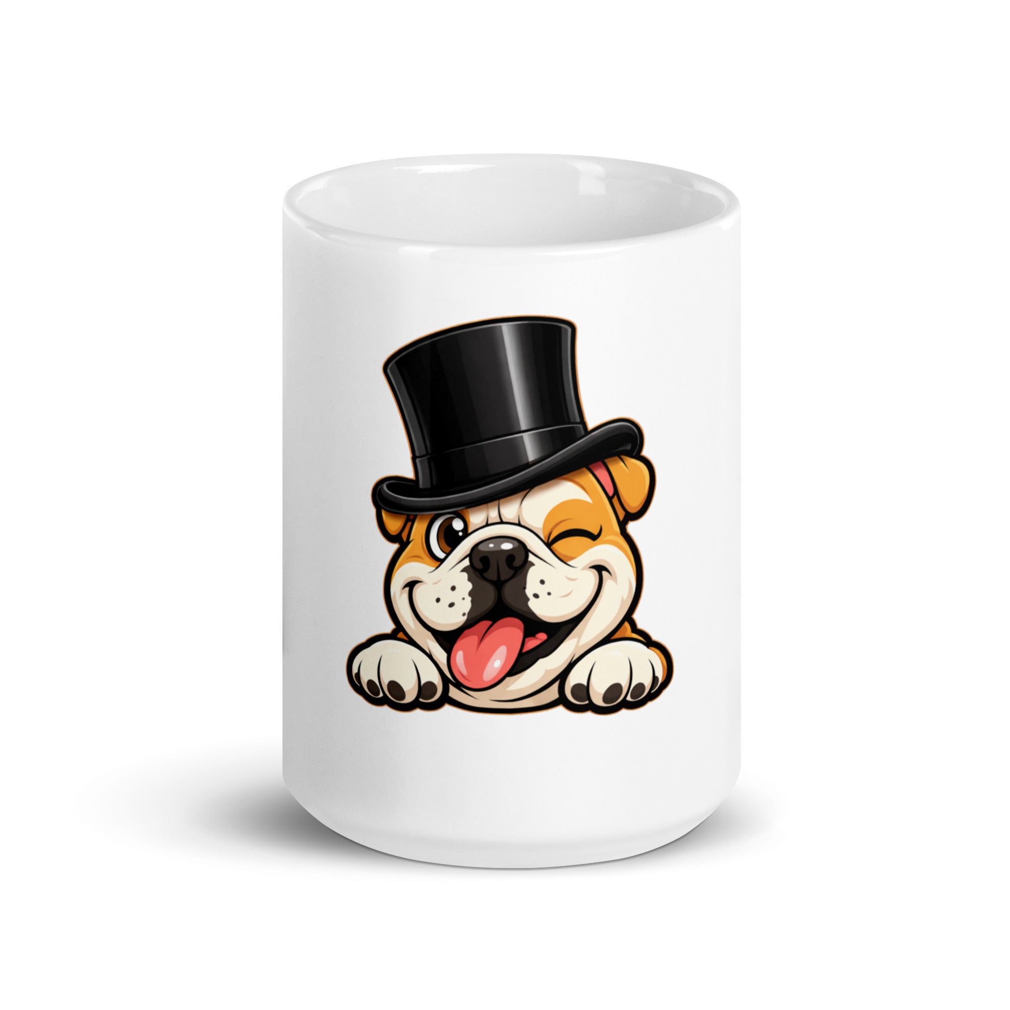 English Bulldog white Mug 15 oz